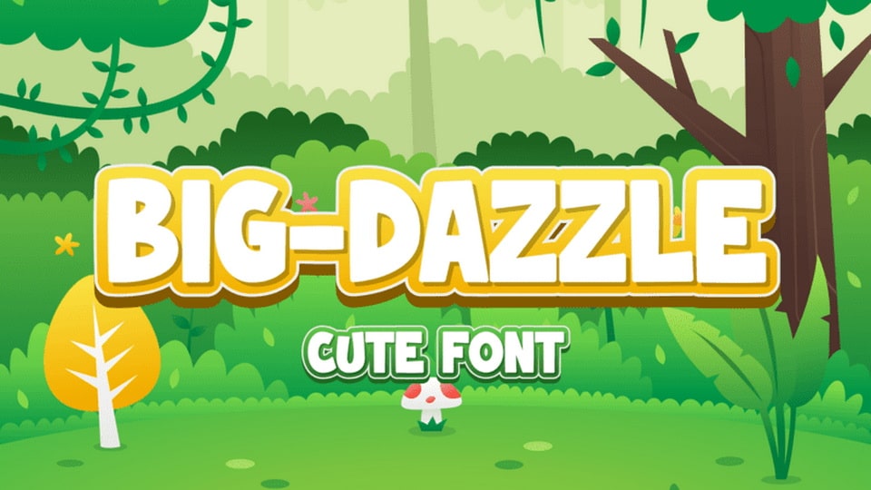 

BIG DAZZLE: A Cute Font with Bold and Funny Shapes