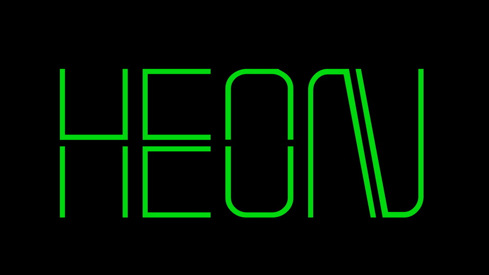 

Heon: A Modern Typeface for Large Neon Sign Displays