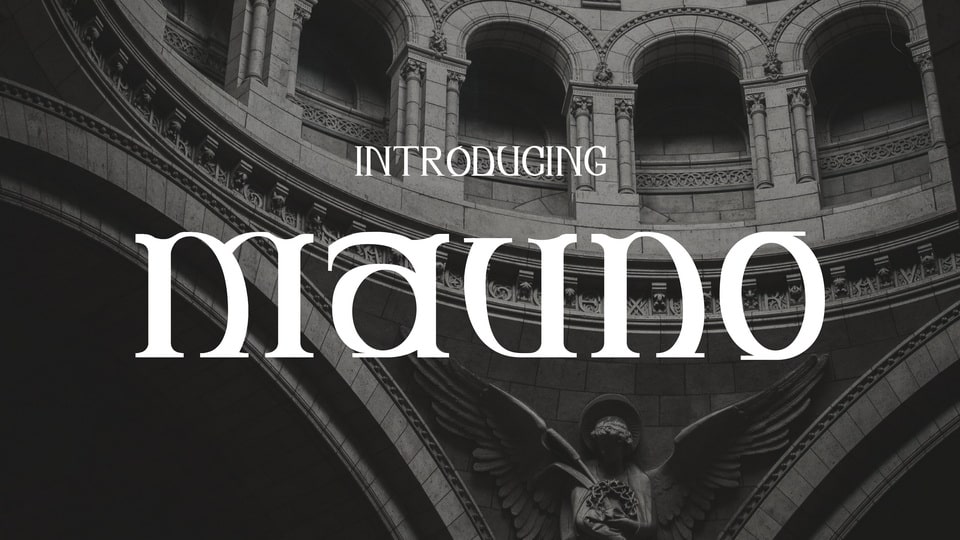 

Mauno: A Display Typeface Inspired by Gothic Architecture