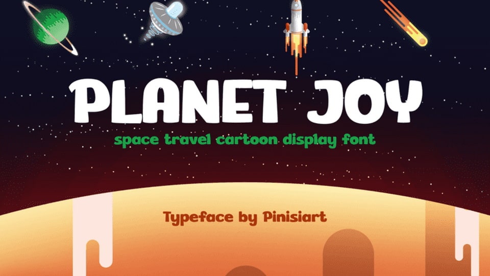 Planet Joy Cartoon Display Font
