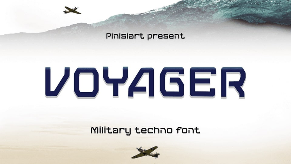

VOYAGER Showcases Military Technology-Related Display Fonts