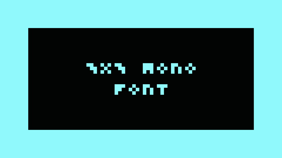 

3x3 Mono - A Minimalist Pixel Font