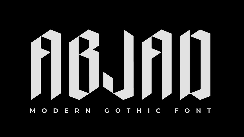 

ABJAD: A Modern Gothic-Style Display Font