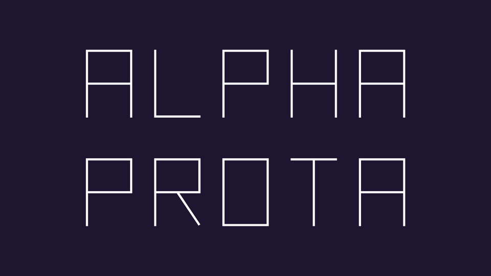 

Alpha Prota: A Clean and Minimalist Display Font