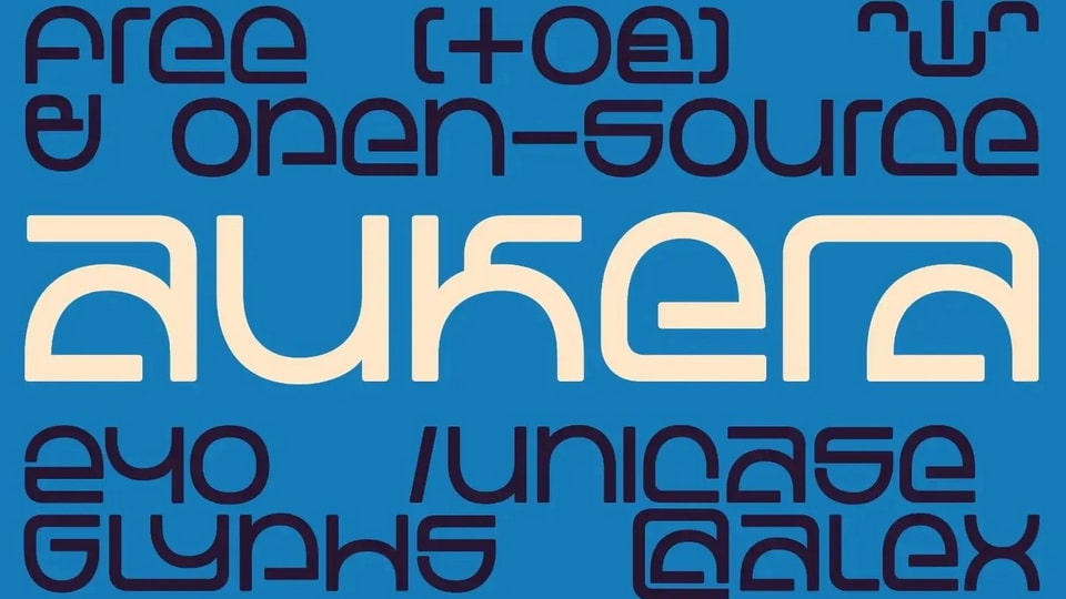 

Aukera: A Unicase Modular Typeface Inspired by Electronic Music