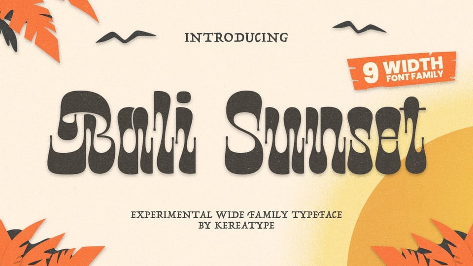 

Bali Sunset Display - An Experimental and Unique Reverse Contrast Font with 9 Widths and Psychedelic Vibe