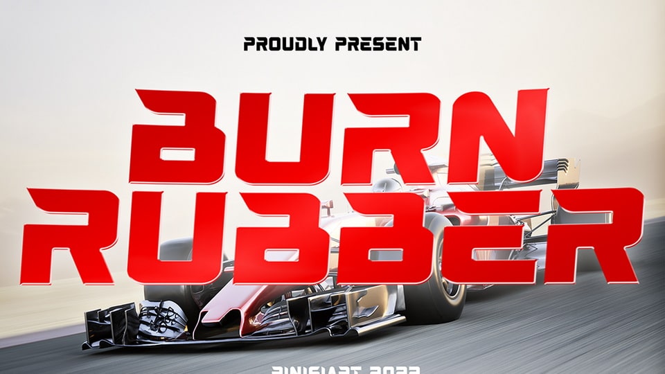 

BURN RUBBER: A Display Font Created for a World of Speed and Competition