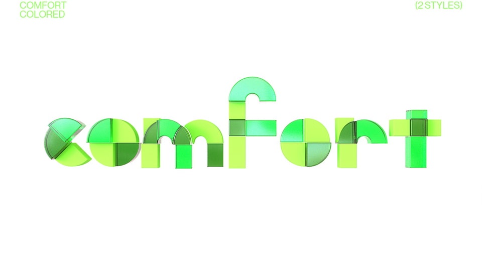 

Comfort: A Color Font Inspired by Porter Robinson's Album <Nurture>