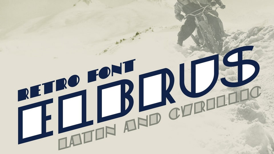 

ST-Elbrus: Retro Futuristic Font Inspired by Soviet Magazine Lettering