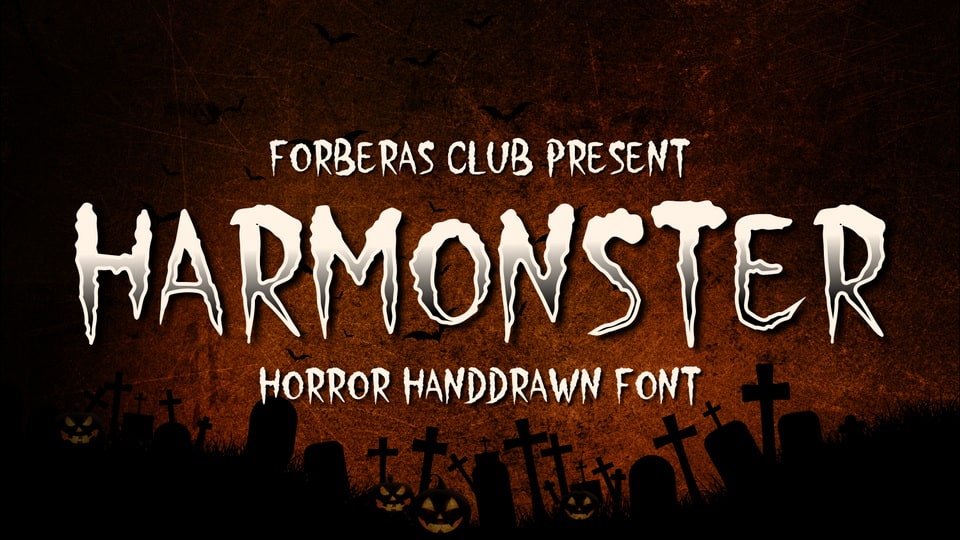 

Harmonster: A Decorative Font with a Creepy, Horror-Themed Aesthetic