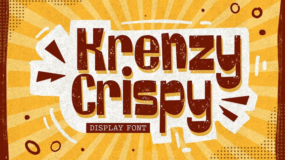 

Krenzy Crispy: A Delicious and Retro Font for Snack Packaging and More!