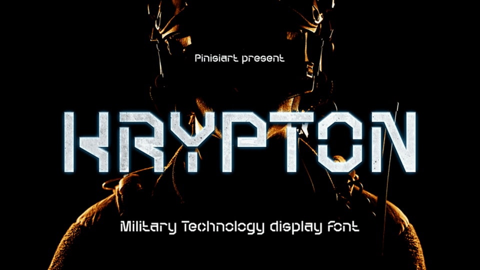 

KRYPTON: A Military Technology Display Font with a High-Tech Feel and Outer Space Style
