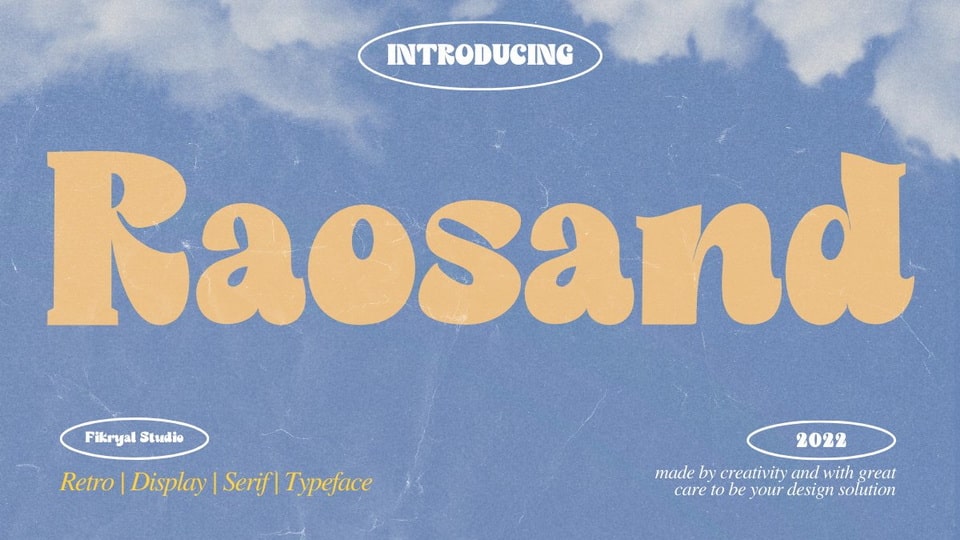 

Raosand Font: A Retro Serif Typeface for Creative Design Projects