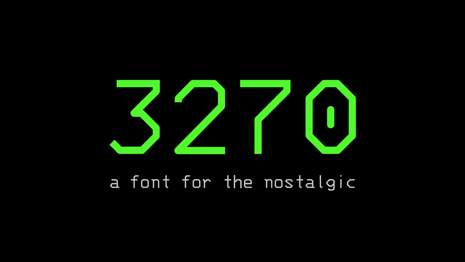 

3270 Font: A Unique Typeface with Historical Significance