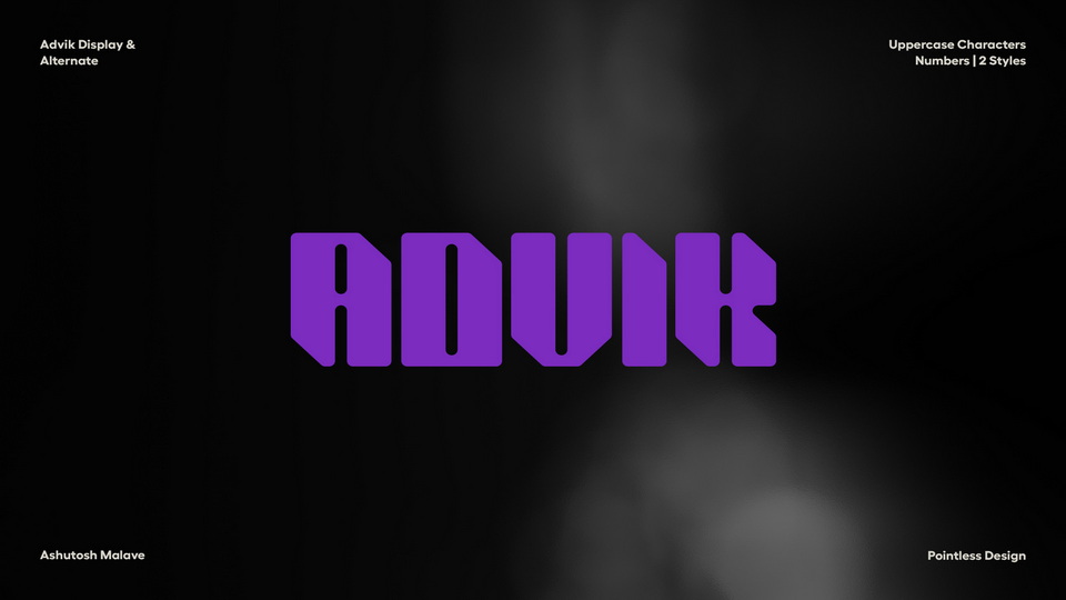 

ADVIK: A Modern and Sleek Display Typeface