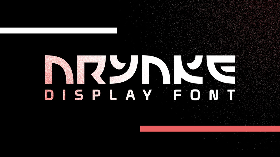 ARYAKE Font: A Blend of Retro and Sci-Fi Styles with a Playful Structure