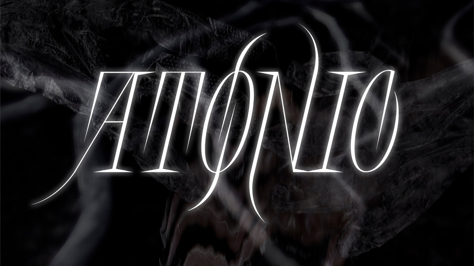 Atonic: Unique Display Font Blending Fluid Hand Motions and Sharp Spikes