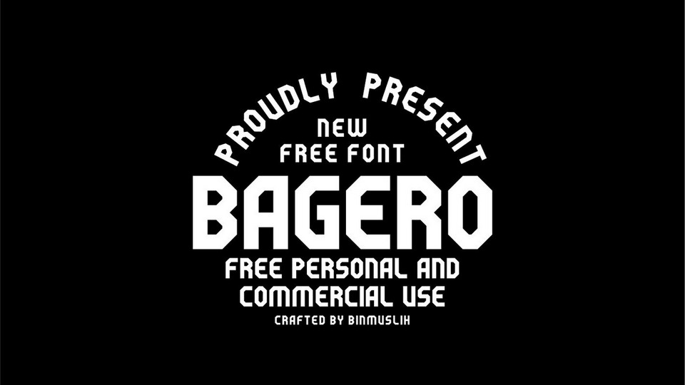  Bagero: Sporty Square Display Font for Creative Projects