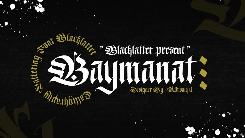 Baymanat: Perfect Blackletter Font for Your Branding Projects