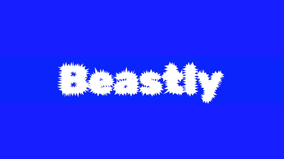 

Beastly: A Captivating and Entertaining Display Typeface Created with NaN Glyph Filters