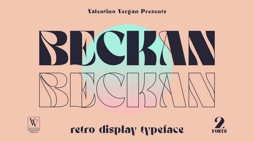 

Beckan: A Modern Retro Typeface with Art Nouveau Style