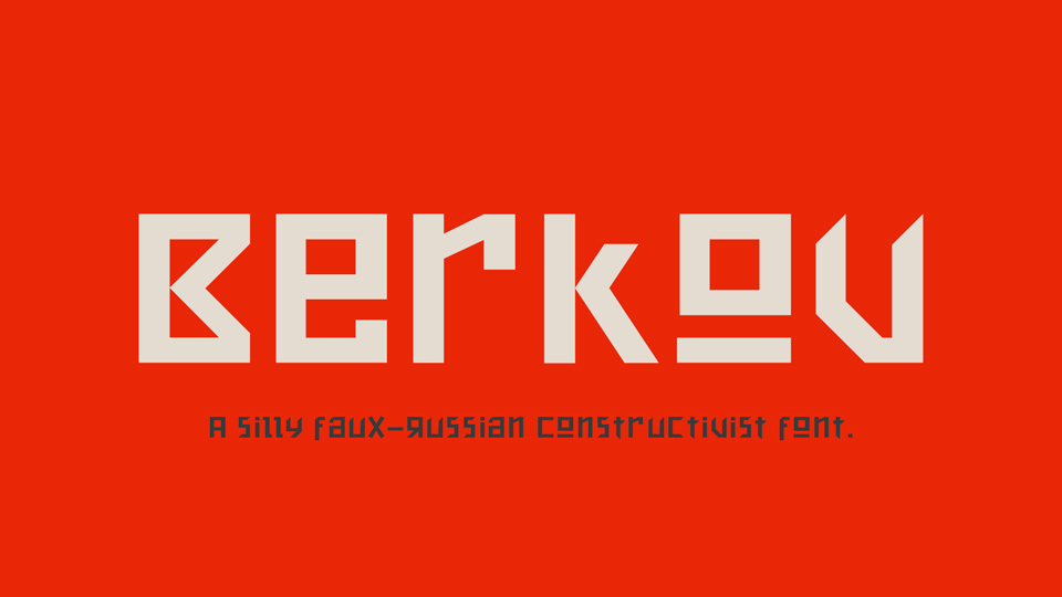  

Berkov: A Remarkable Display Font Capturing the Essence of Russian Constructivism