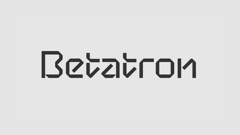 Betatron: A Futuristic Display Typeface Inspired by Science Fiction Movies