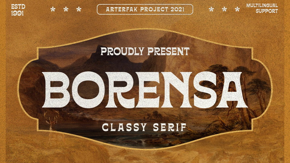 Borensa: A Classic Serif Font with Reversed Contrast and Distinctive Shapes