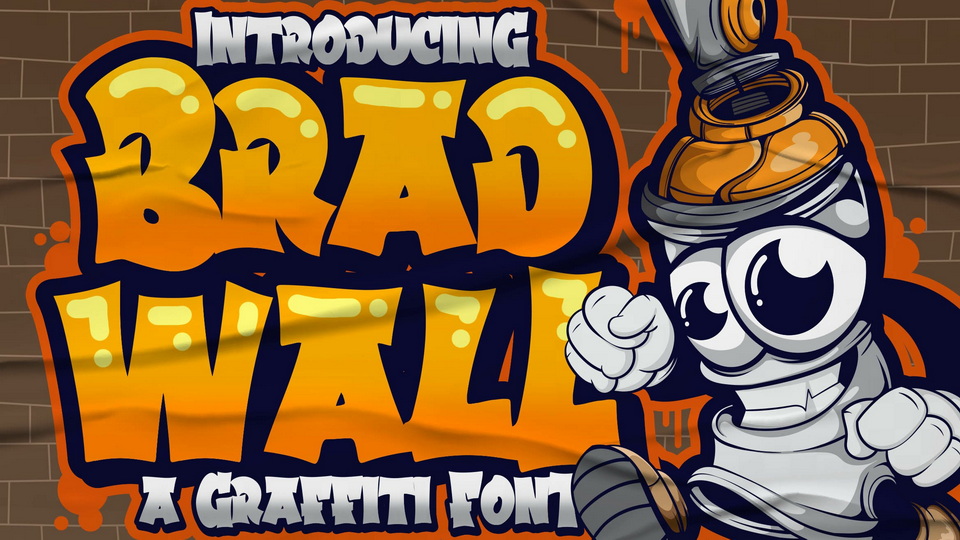 

Bradwall: A Unique Display Typeface That Captures the Essence of Graffiti Art