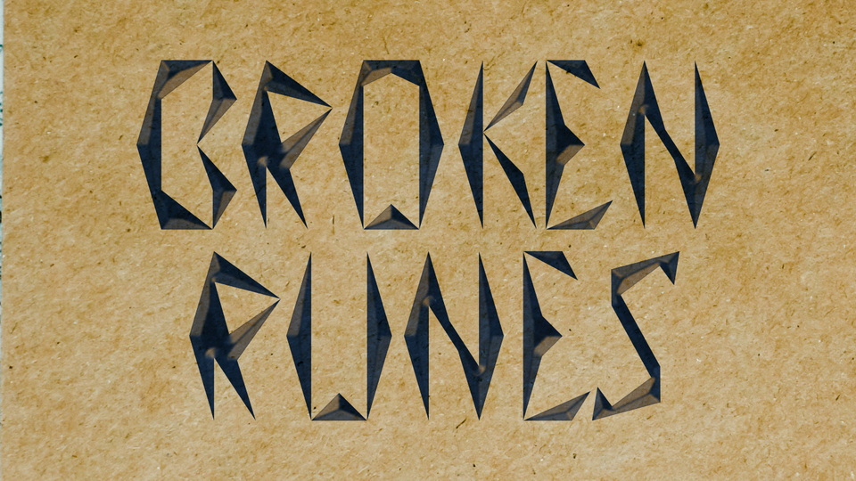 Broken Runes: A Striking Display Font Inspired by Celtic Runes