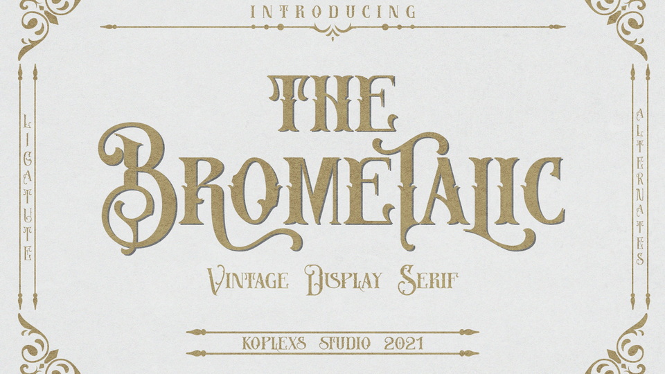 Brometalic: A Unique Vintage-Inspired Display Typeface for Bold Designs