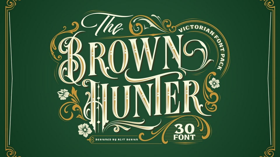 

Brown Hunter: An Elegant Victorian Style Typeface