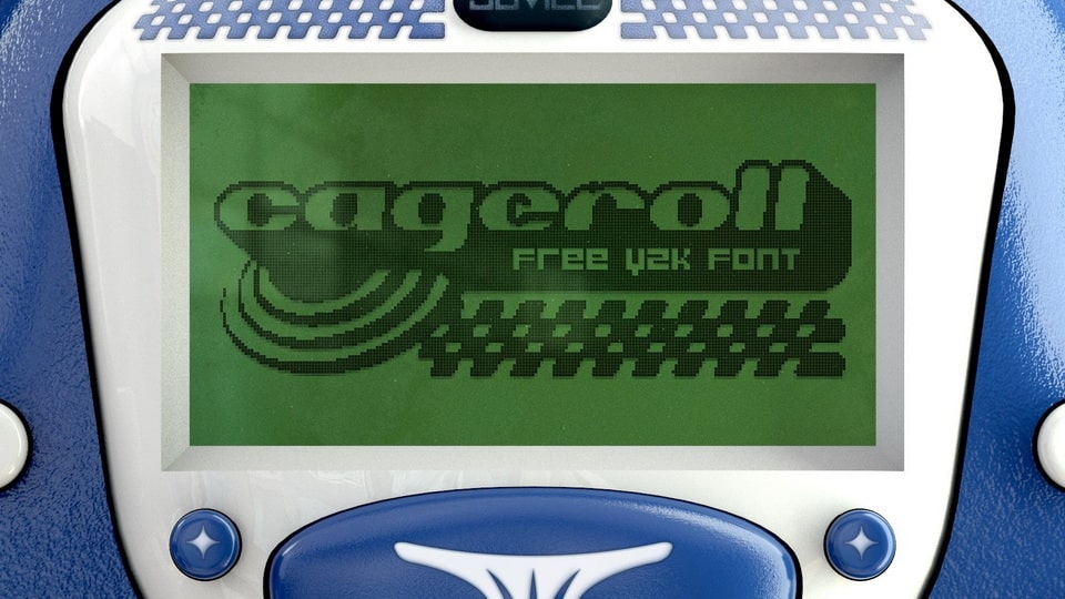 
Cageroll: A Y2K Font Inspired by a PS1 Racing Game
