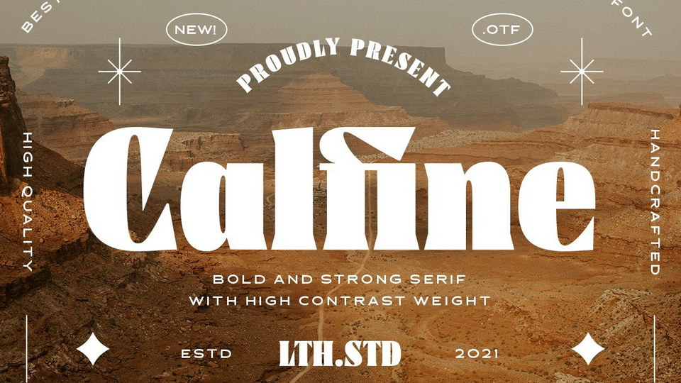 

Calfine: An Elegant Serif Font with High Contrast Weight and Versatility