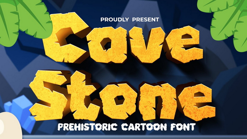 Cave Stone: A Prehistoric Font for Children's History Books and More