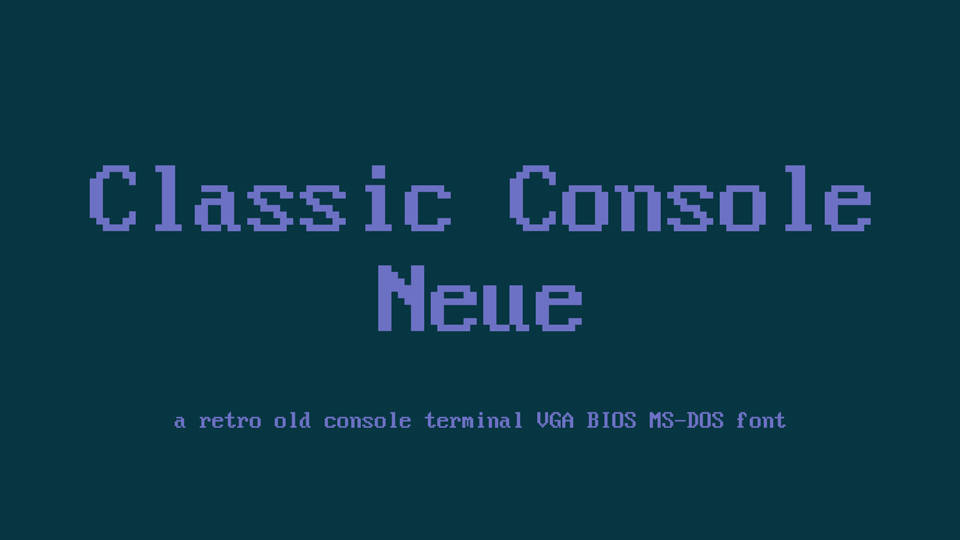 Classic Console Neue: A Versatile ASCII Font with 4,100 Glyphs