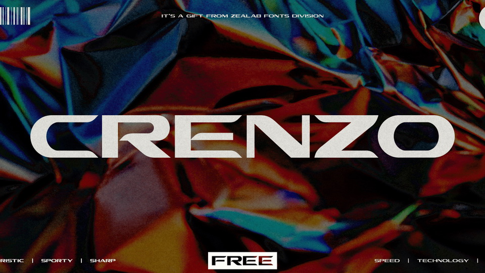

Crenzo: An Impressive Display Typeface Merging Geometry and Plastic Forms