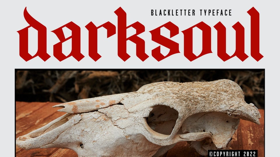 

Darksoul: A Bold and Elegant Retro Blackletter Font