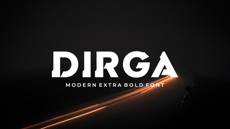 Dirga: A Unique Display Font with Shark Fins on Each Glyph