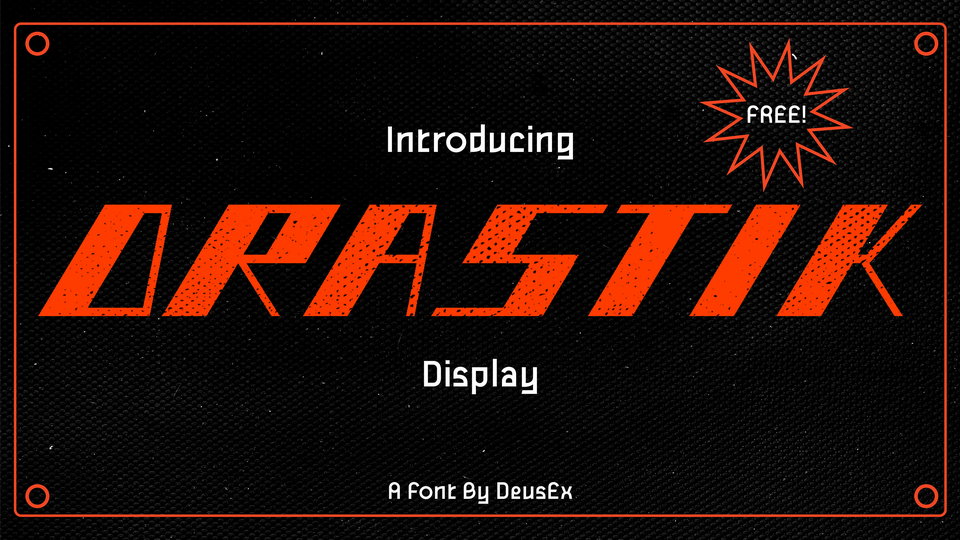  Drastik: A Bold Uppercase Display Font Inspired by Sports and Modern Technology