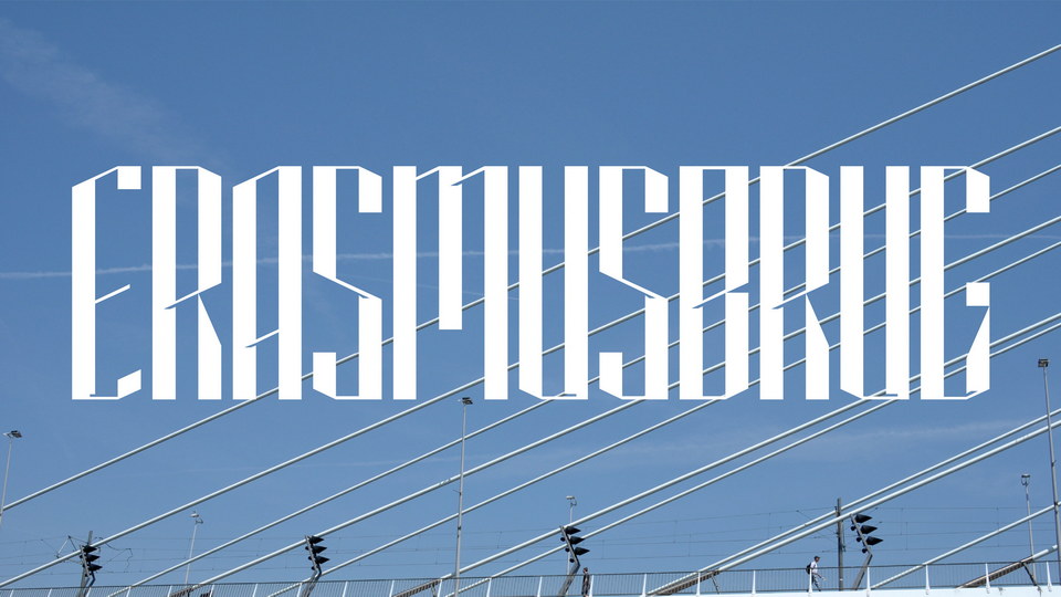 Erasmusbrug25: A Unique Font Inspired by the Iconic Erasmus Bridge in Rotterdam