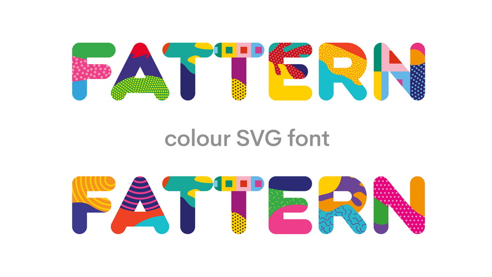 

Fattern: A Unique and Eye-Catching SVG Display Font