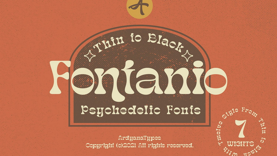 Fontanio: A Retro Psychedelic Display Font with Versatility and International Support