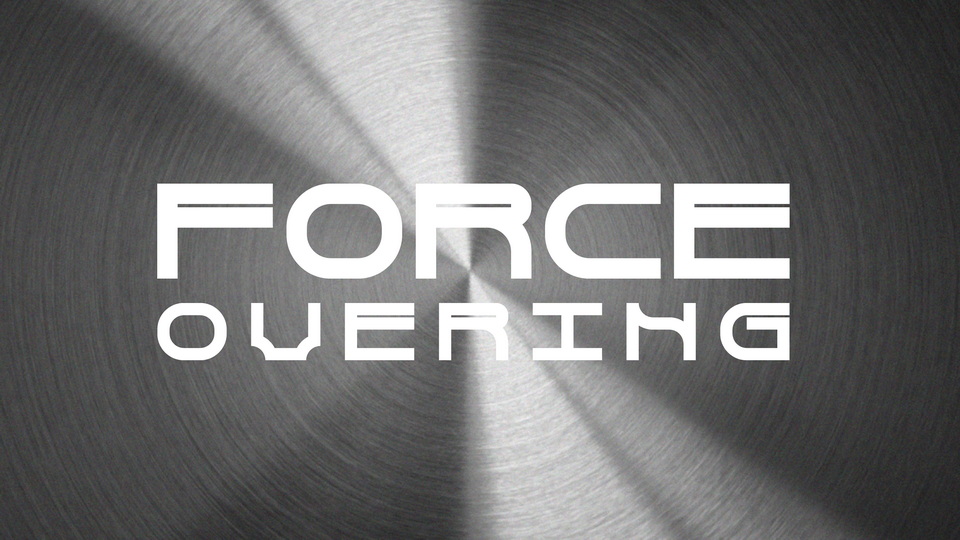 Force Overing: A Futuristic Japanese Hiragana Typeface with Latin and Numeric Characters