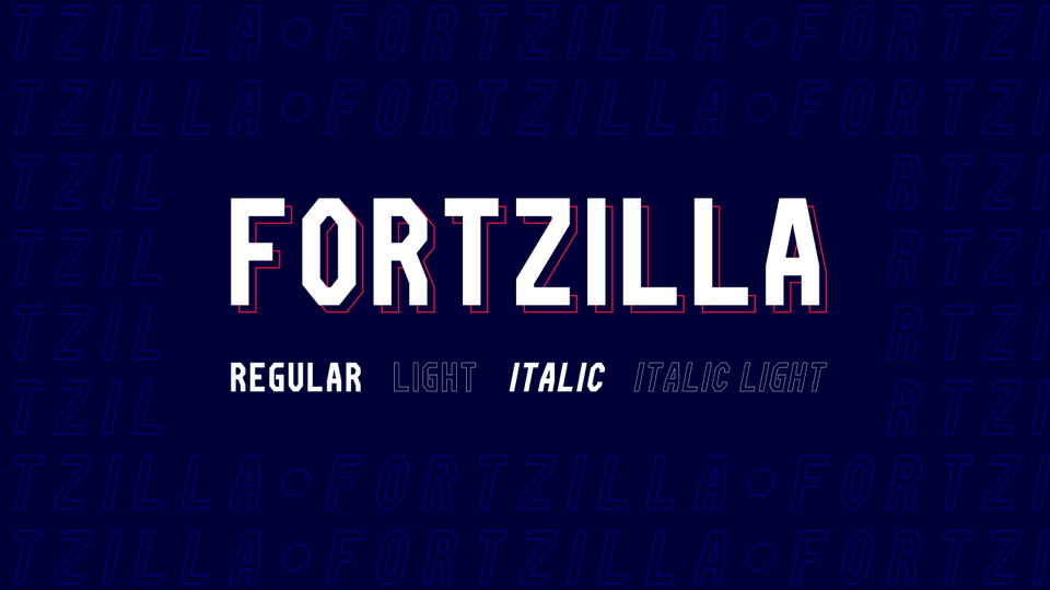 Fortzilla: Powerful and Flexible Typeface for Impactful Design