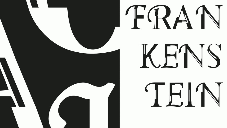 

Frankenstein: A Remarkable Typeface Composed of Four Distinct Fonts