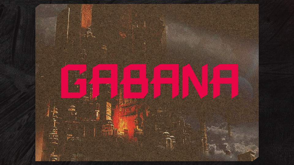 

Gabana: A Distinctive Display Typeface with Bold Letterforms and Strong Symbolism
