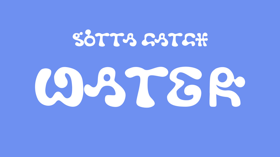 Gotta Catch Water: An Experimental Typeface Inspired by Pokémon Created in Type Design Workshop