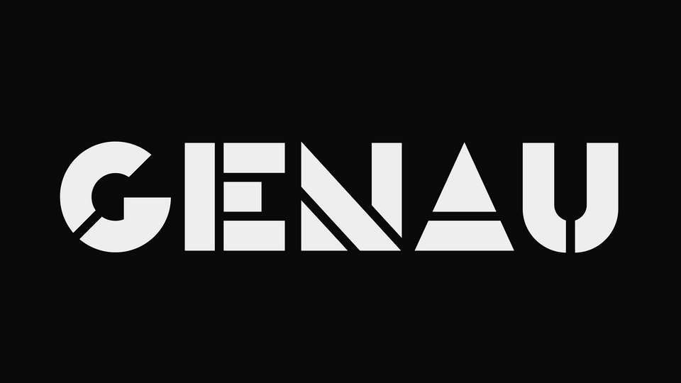 

GENAU: A Bold and Unique Geometric Stencil Font Created in Response to the Coronavirus Pandemic