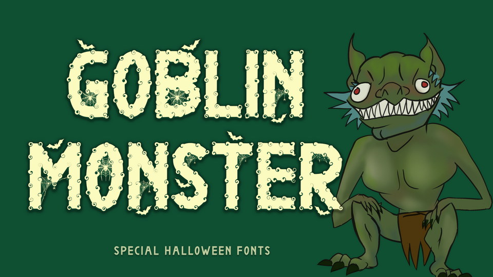 Goblin Monster Font: Perfect for Creating Spooky Atmospheres this Halloween